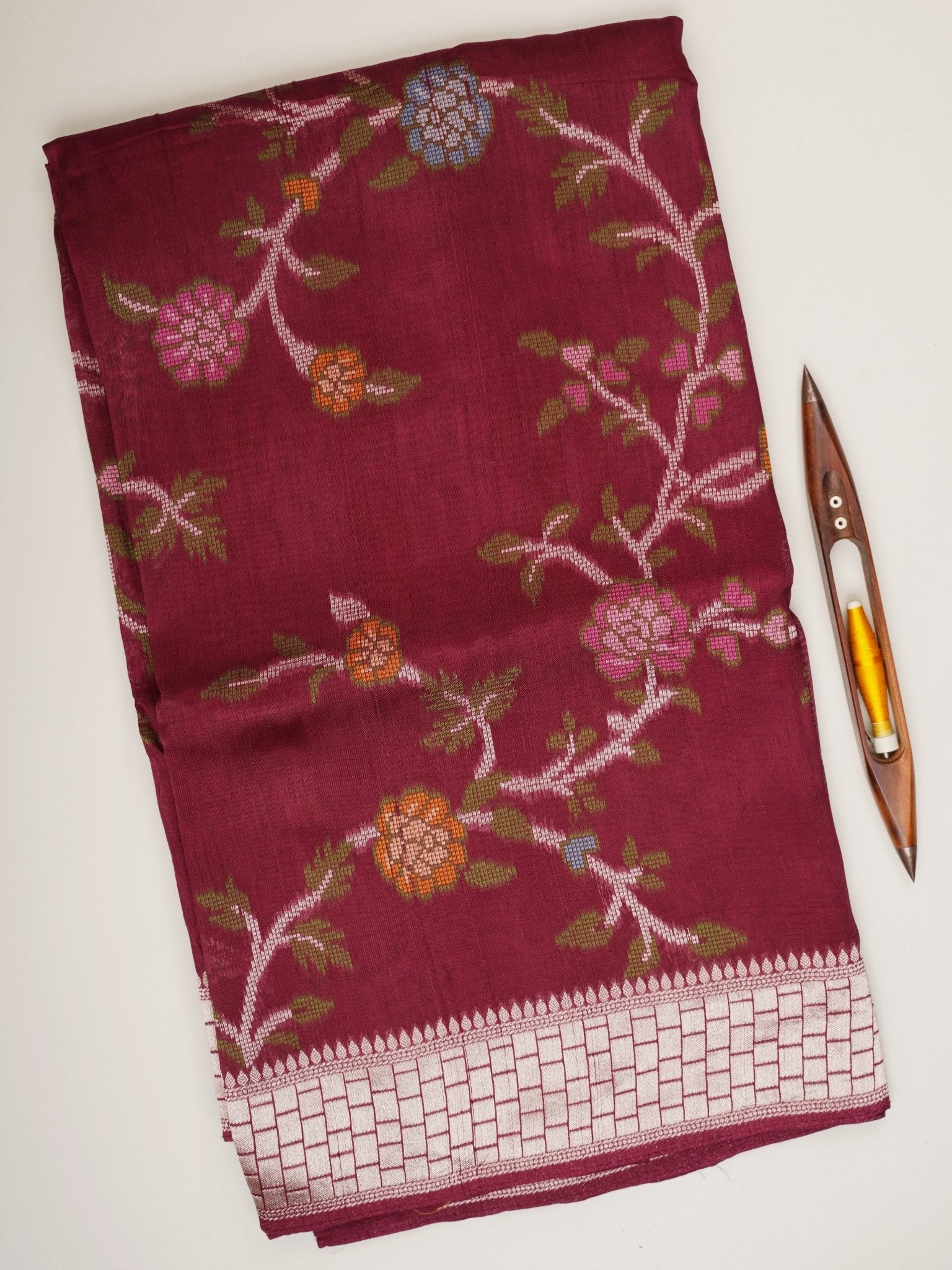 Georgette Wine Tussar Georgette