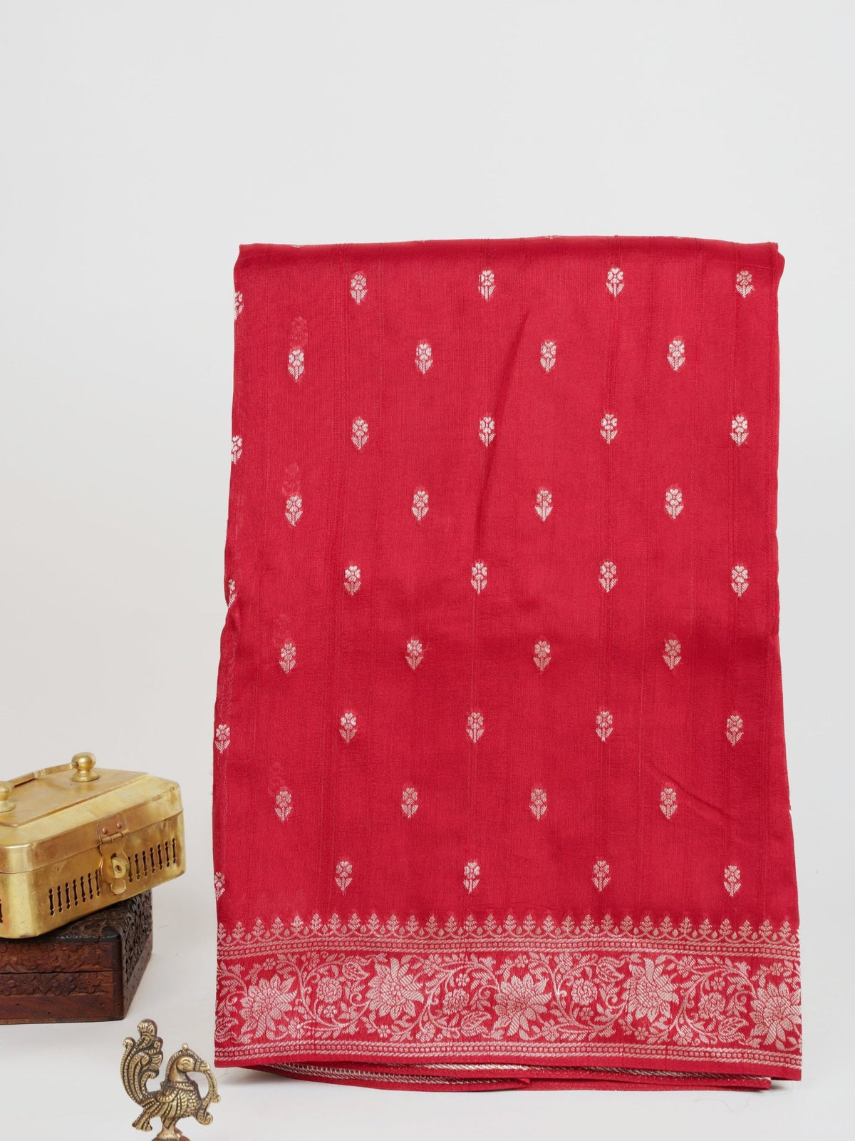 Georgette Red Tussar Georgette