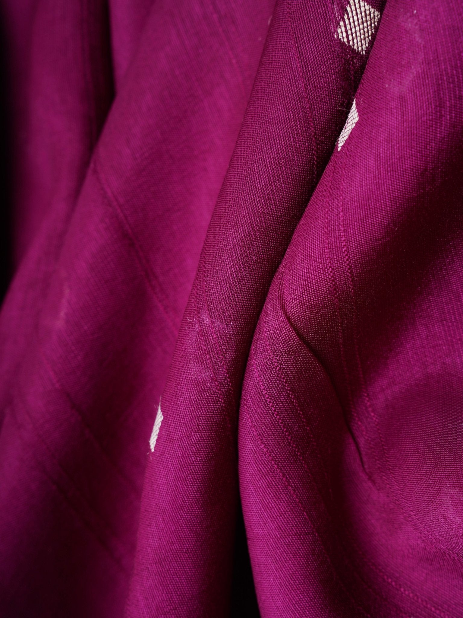 Georgette Violet Tussar Georgette - Manoranjitham Weaves - Handloom Store