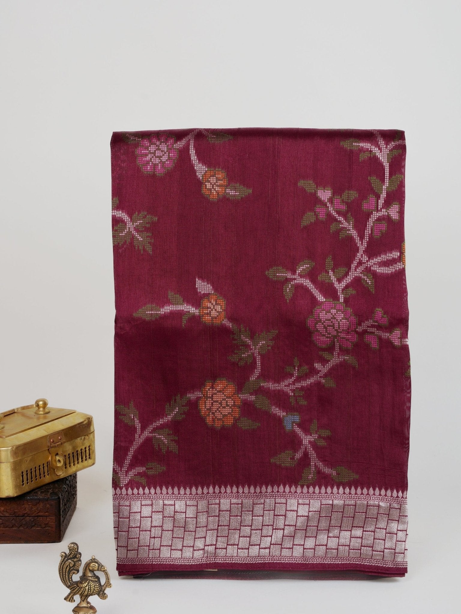 Georgette Wine Tussar Georgette