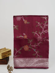 Georgette Wine Tussar Georgette
