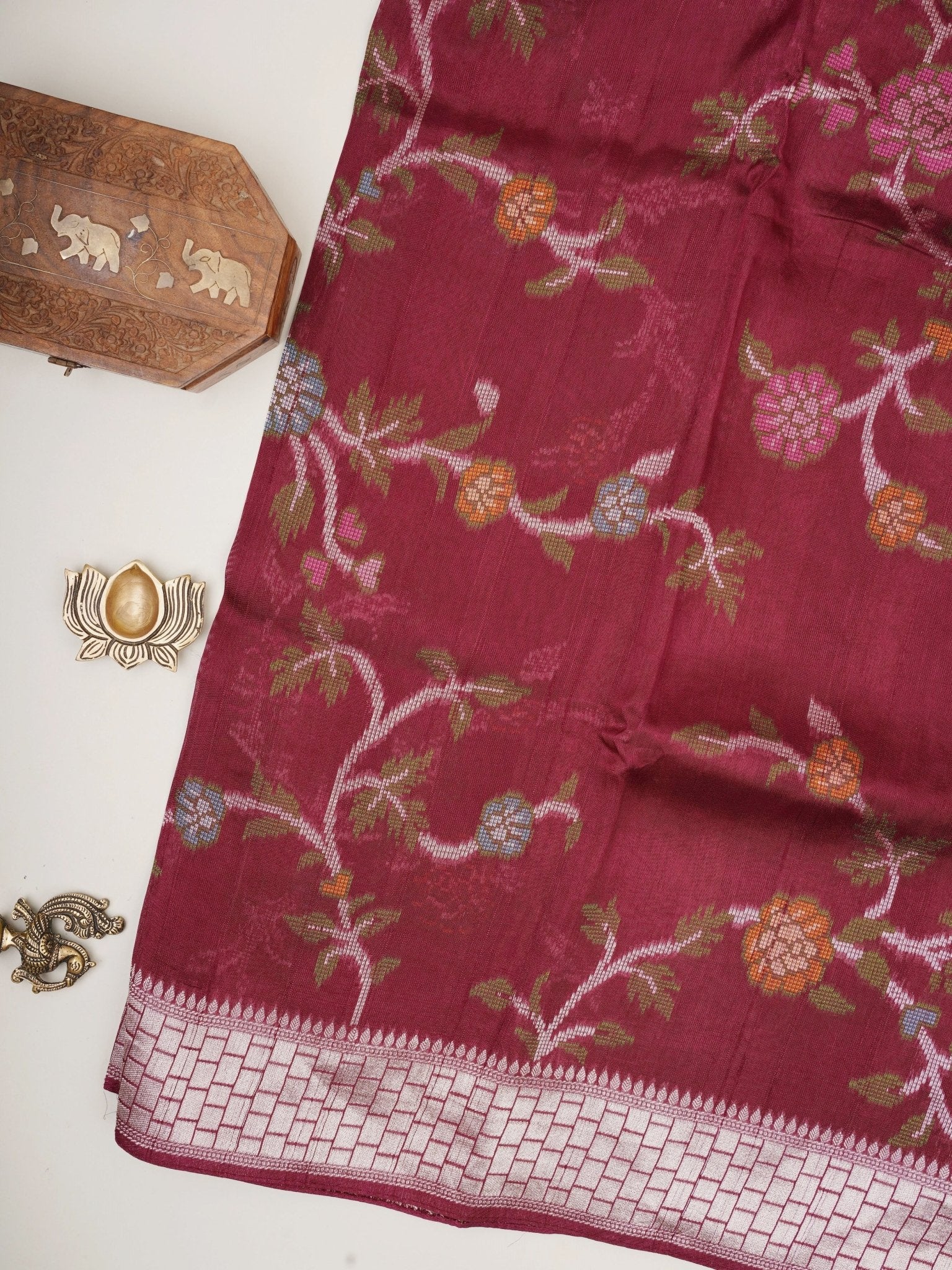 Georgette Wine Tussar Georgette