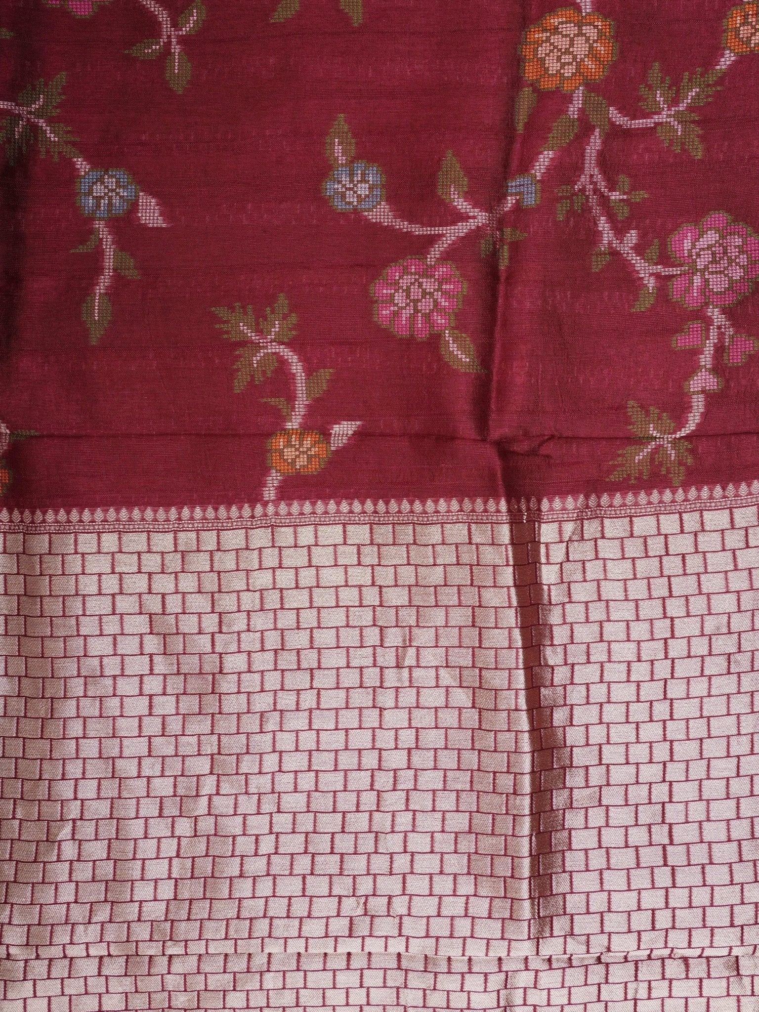 Georgette Wine Tussar Georgette