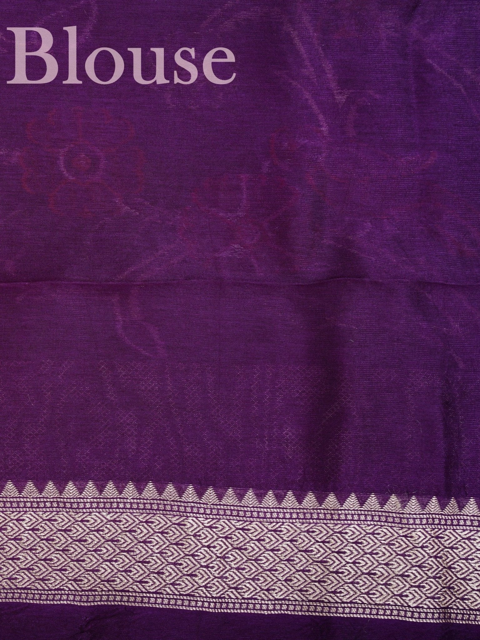 Georgette Violet Tussar Georgette - Manoranjitham Weaves - Handloom Store