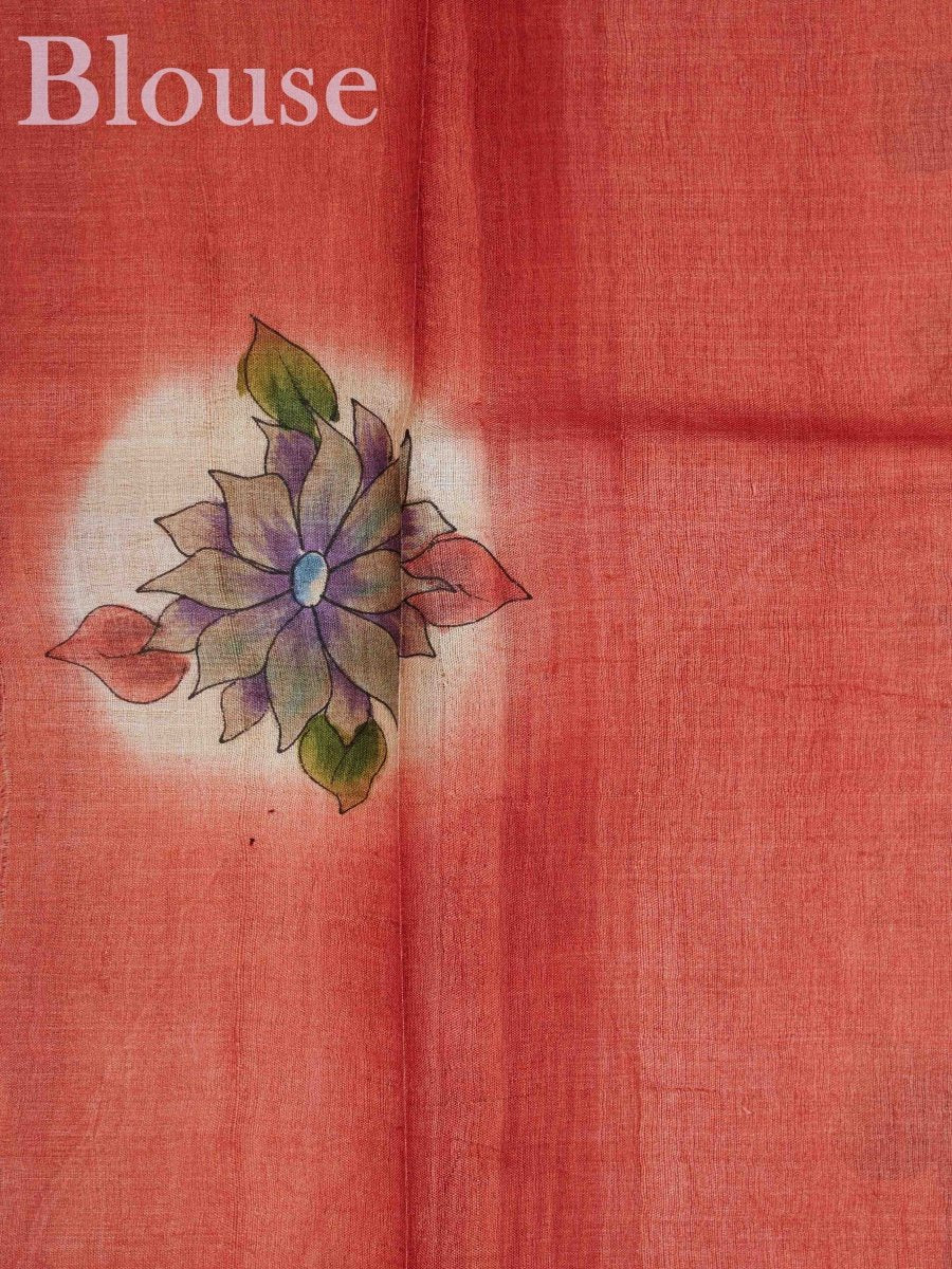 Tussars Beige 100% Pure Tussar Manoranjitham Weaves - Handloom Store
