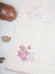 Cottons Cream Kora Cotton Manoranjitham Weaves - Handloom Store