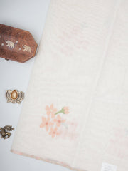 Cottons Cream Kora Cotton Manoranjitham Weaves - Handloom Store