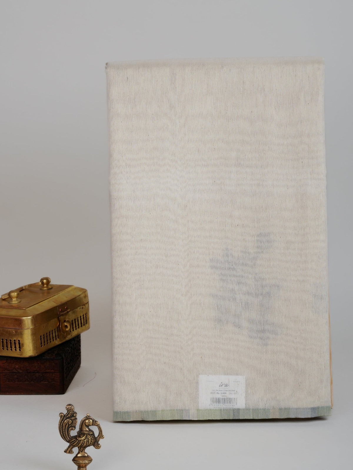 Cottons Cream 100% Pure Cotton Manoranjitham Weaves - Handloom Store