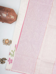 Cottons Cream Kora Cotton Manoranjitham Weaves - Handloom Store