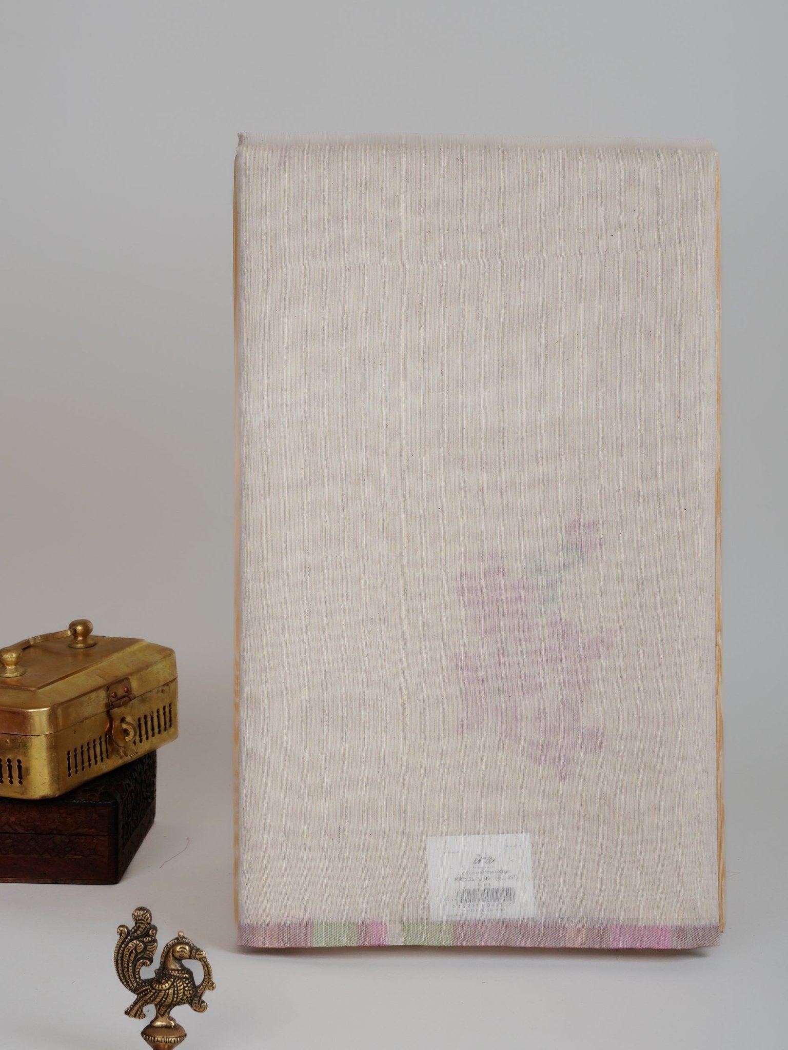 Cottons Cream Kora Cotton Manoranjitham Weaves - Handloom Store