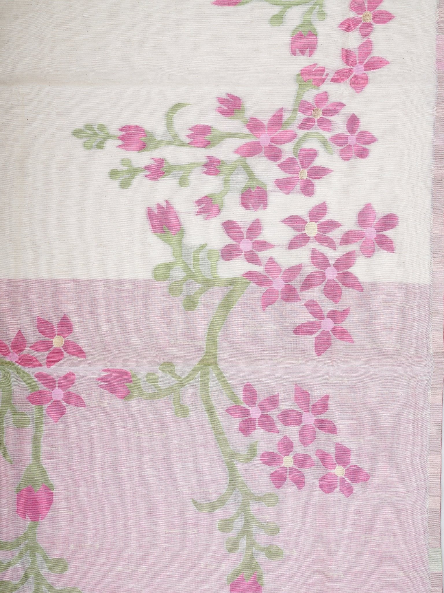Cottons Cream Kora Cotton Manoranjitham Weaves - Handloom Store