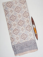 Satin Grey  Semi Mushru Manoranjitham Weaves - Handloom Store
