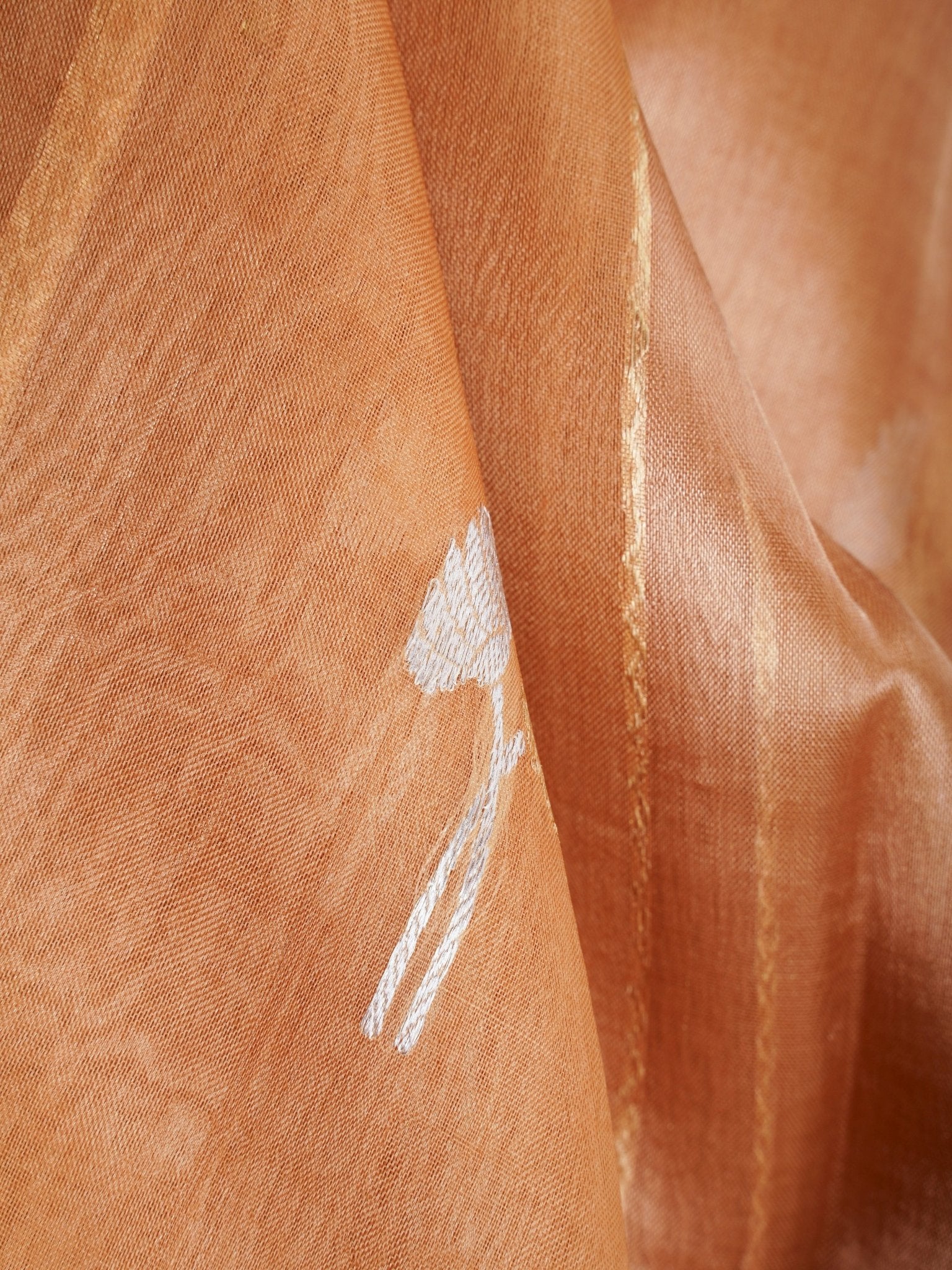 Katan Gold Kora Tissue Manoranjitham Weaves - Handloom Store
