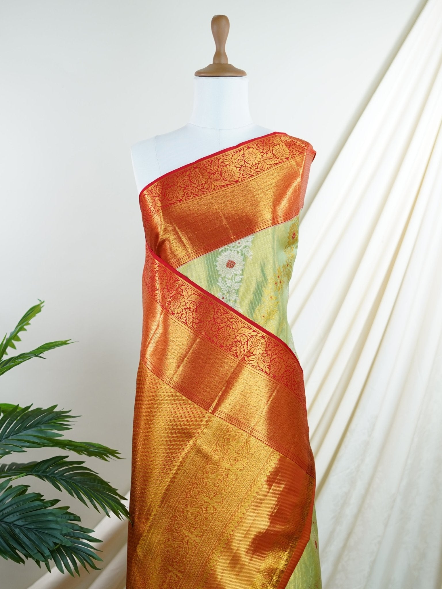 Kanchipuram Silk  100% Pure Silk  - Manoranjitham Weaves - Handloom Store