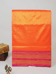 Narayanpet Orange 100% Pure Silk  Manoranjitham Weaves - Handloom Store