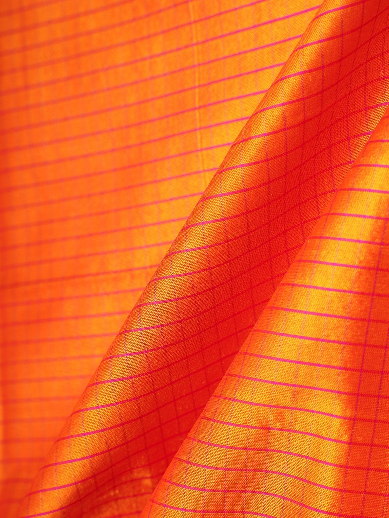 Narayanpet Orange 100% Pure Silk  Manoranjitham Weaves - Handloom Store