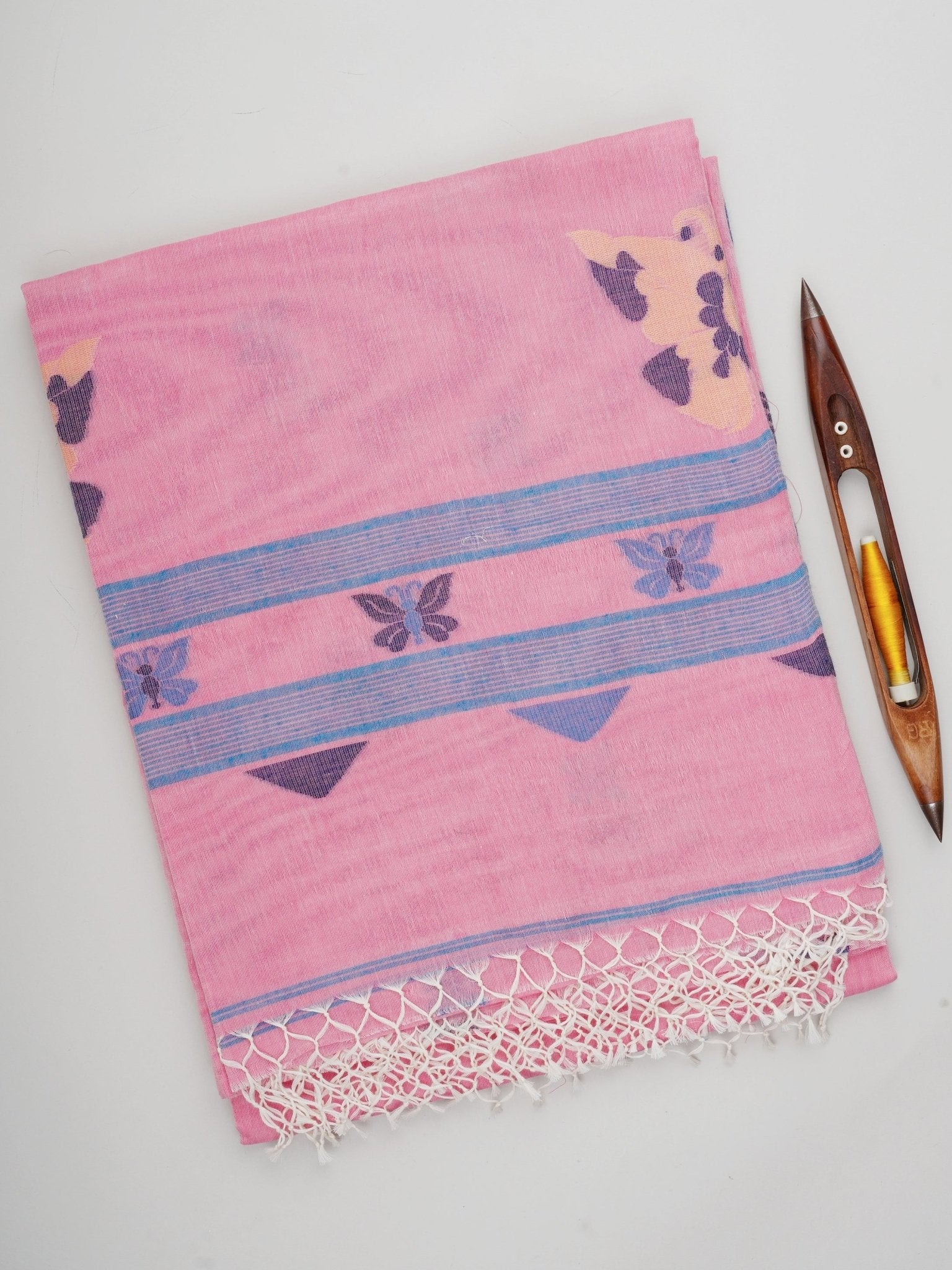 Cotton Peach 100% Pure Cotton Manoranjitham Weaves - Handloom Store