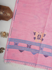 Cotton Peach 100% Pure Cotton Manoranjitham Weaves - Handloom Store