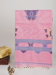 Cotton Peach 100% Pure Cotton Manoranjitham Weaves - Handloom Store