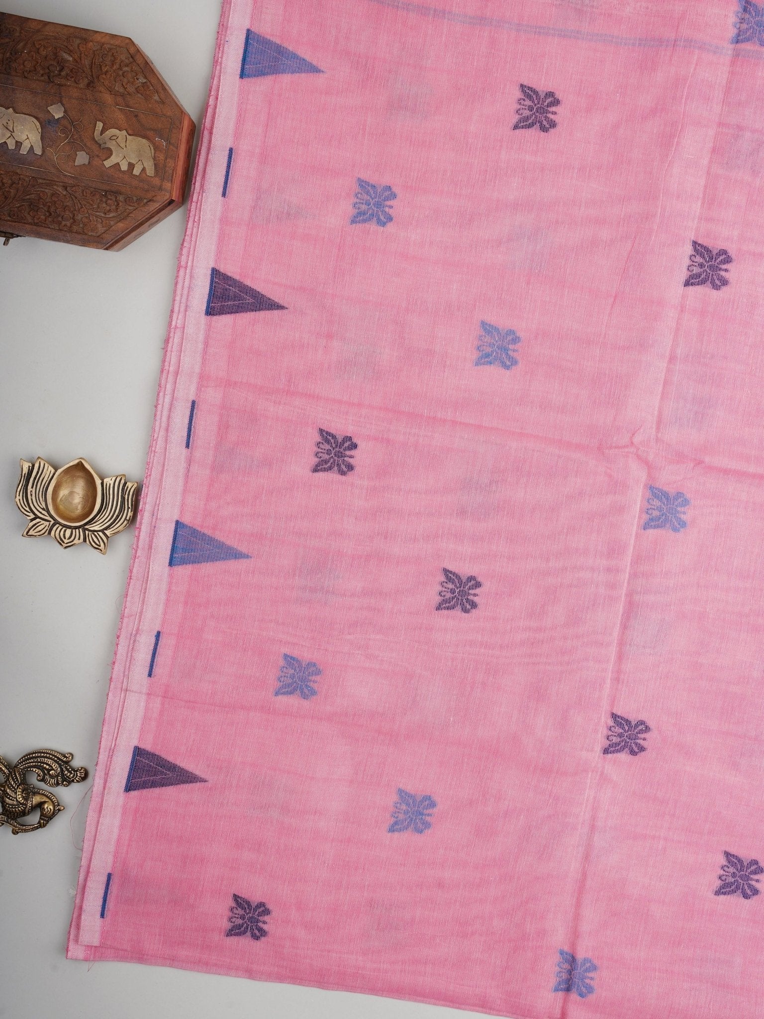 Cotton Peach 100% Pure Cotton Manoranjitham Weaves - Handloom Store