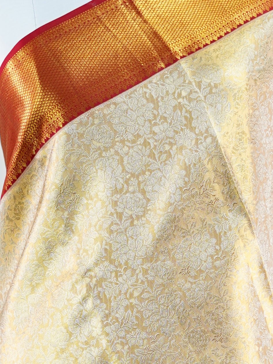Kanchipuram Silk  100% Pure Silk  - Manoranjitham Weaves - Handloom Store