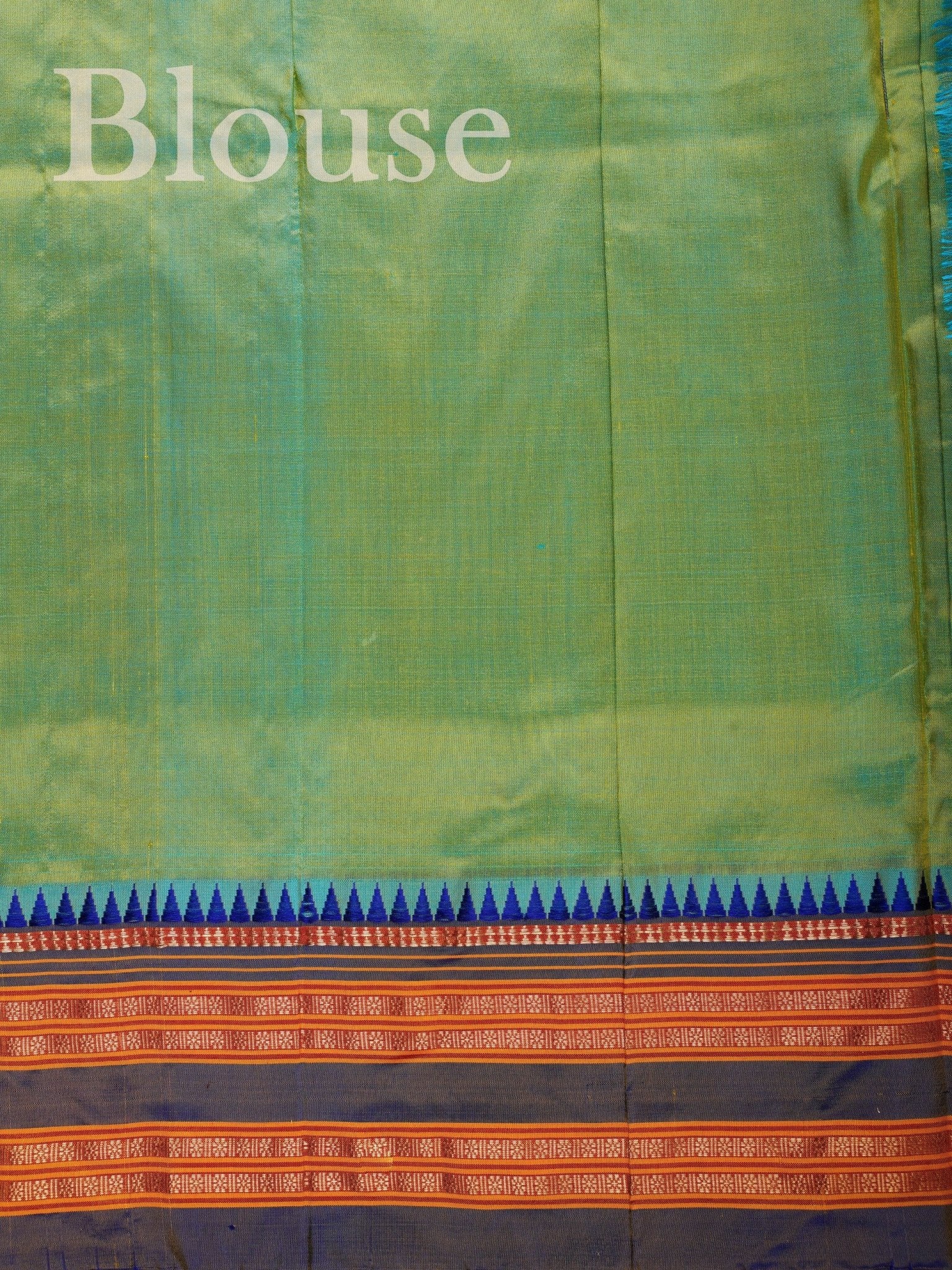 Narayanpet Green 100% Pure Silk  Manoranjitham Weaves - Handloom Store