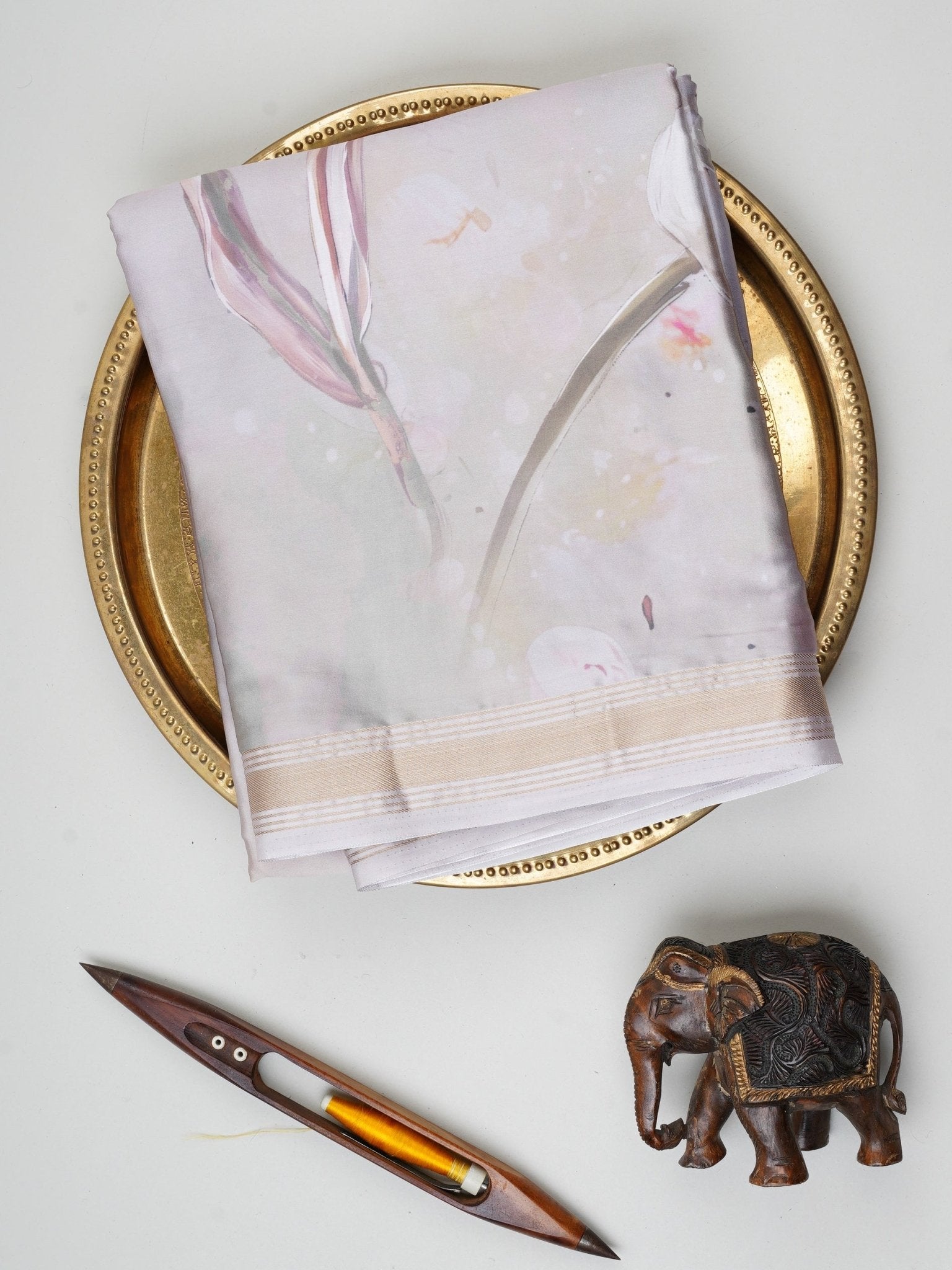 Mushru Grey  Semi Mushru Manoranjitham Weaves - Handloom Store