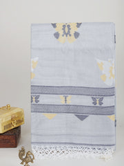 Cotton Grey 100% Pure Cotton Manoranjitham Weaves - Handloom Store