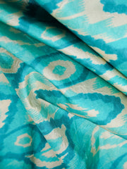 Satin Green Semi Mushru Manoranjitham Weaves - Handloom Store