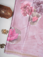 Mushru Peach Semi Mushru Manoranjitham Weaves - Handloom Store