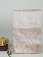Katan Light Mauve 100% Pure Katan Silk Manoranjitham Weaves - Handloom Store