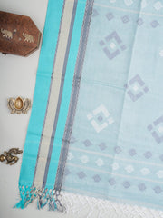 Cotton Blue 100% Pure Cotton Manoranjitham Weaves - Handloom Store
