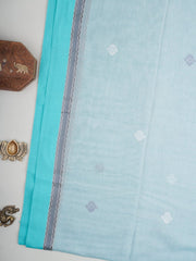 Cotton Blue 100% Pure Cotton Manoranjitham Weaves - Handloom Store