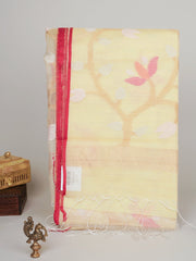 Fancy Yellow Matka Silk Manoranjitham Weaves - Handloom Store