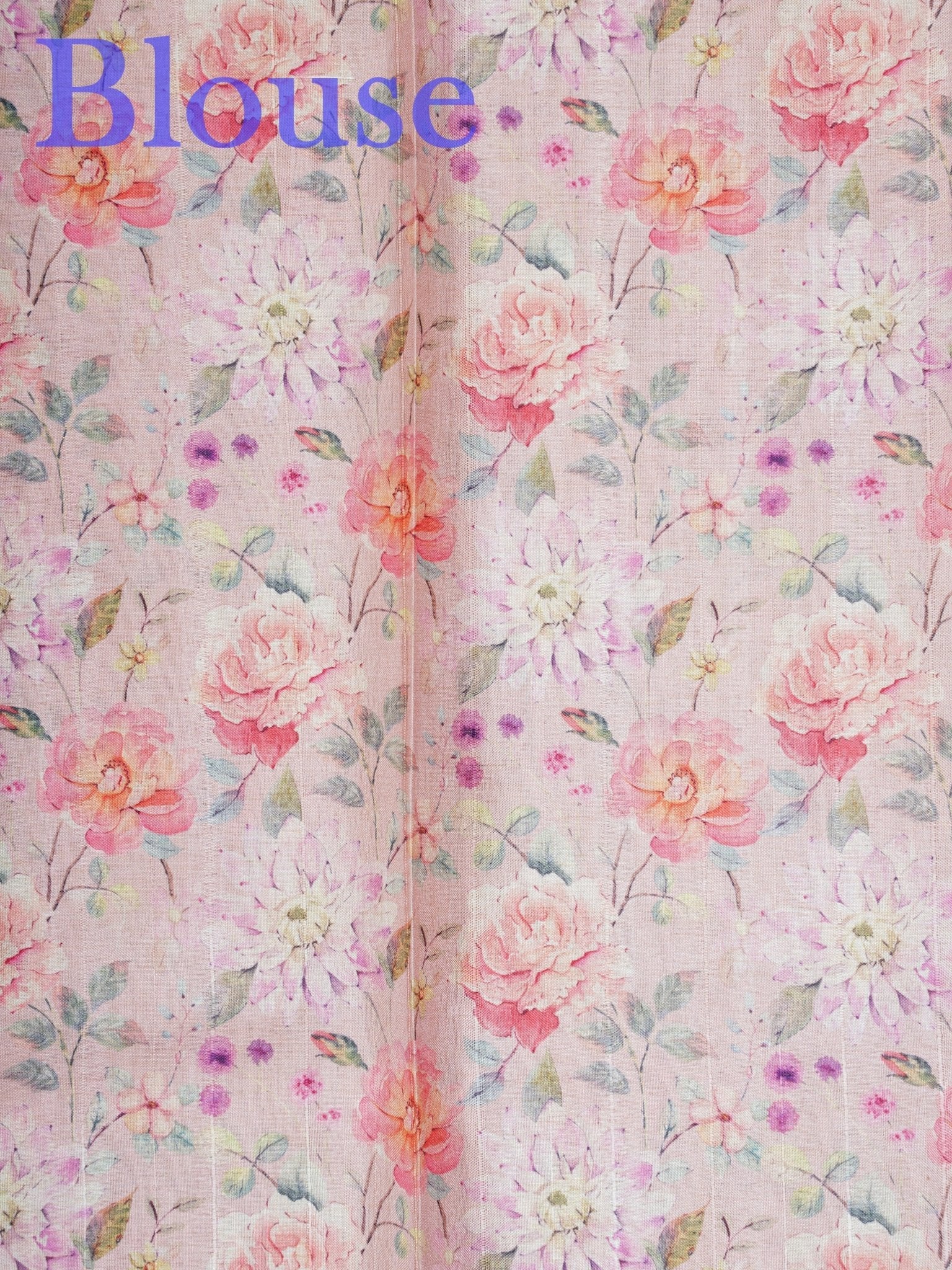 Net Baby Pink Semi Crush Tissue Manoranjitham Weaves - Handloom Store