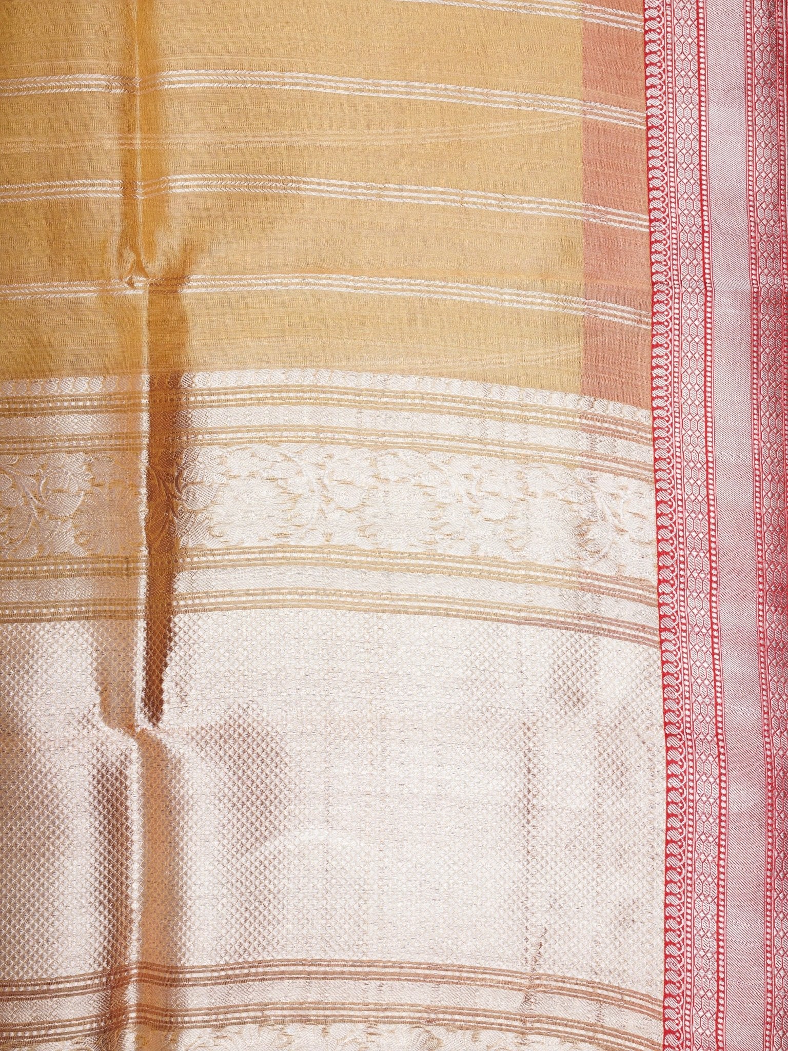 Katan Gold Kora Tissue Manoranjitham Weaves - Handloom Store